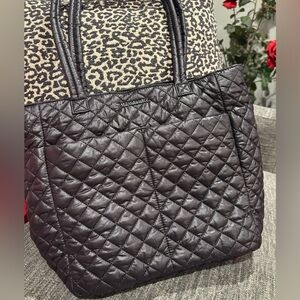 MZ Wallace Quilted Tote in Deep Black